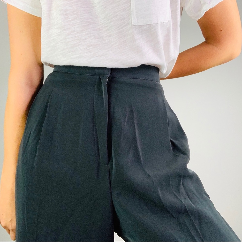 [Vintage] High Rise Pleat Front Tapered Pant Grey